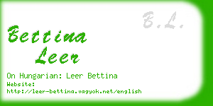 bettina leer business card